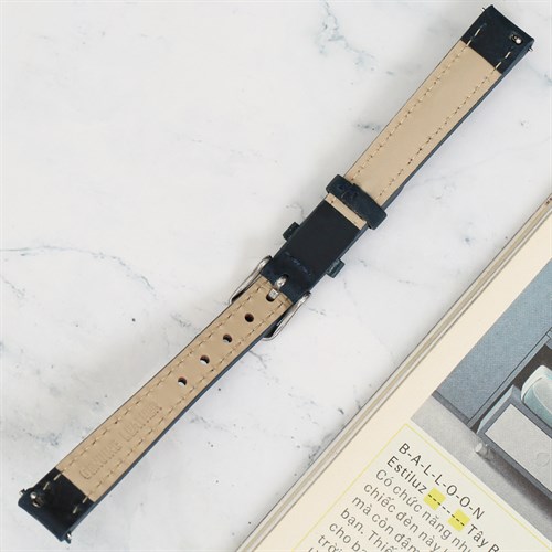 Dây da tổng hợp đồng hồ 12mm G027 Xanh dương Màu Xanh Dương