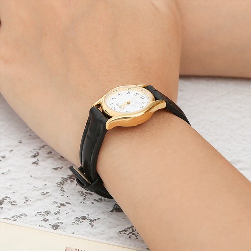 Dây da tổng hợp đồng hồ 12mm G069 Đen Màu Đen