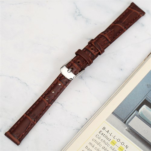 Dây da tổng hợp đồng hồ 12mm G071 Nâu Màu Nâu