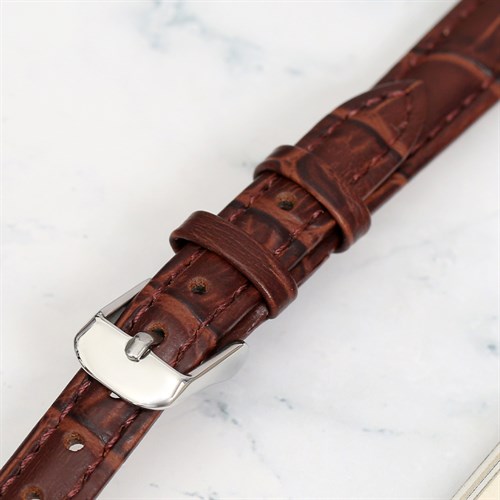 Dây da tổng hợp đồng hồ 12mm G071 Nâu Màu Nâu