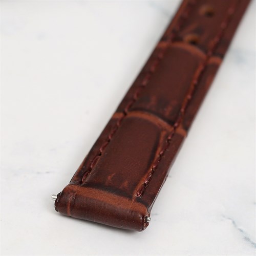 Dây da tổng hợp đồng hồ 12mm G071 Nâu Màu Nâu