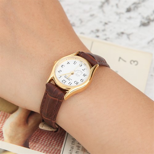 Dây da tổng hợp đồng hồ 12mm G071 Nâu Màu Nâu