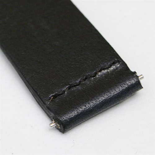 Dây da tổng hợp đồng hồ 16mm DVM1K3 Đen Màu Đen