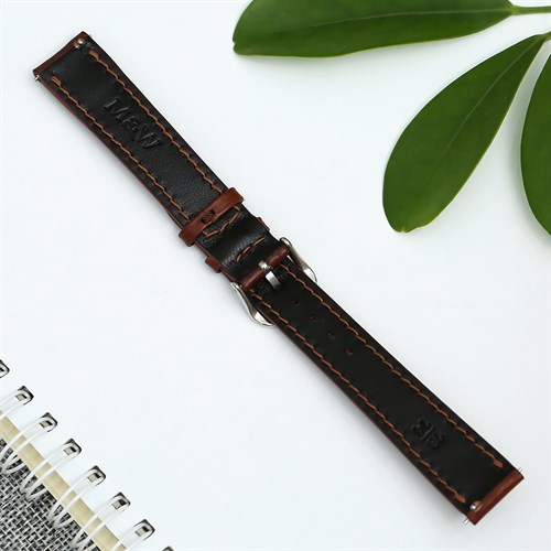 Dây da tổng hợp đồng hồ 16mm DVM5K1 Nâu Màu Nâu