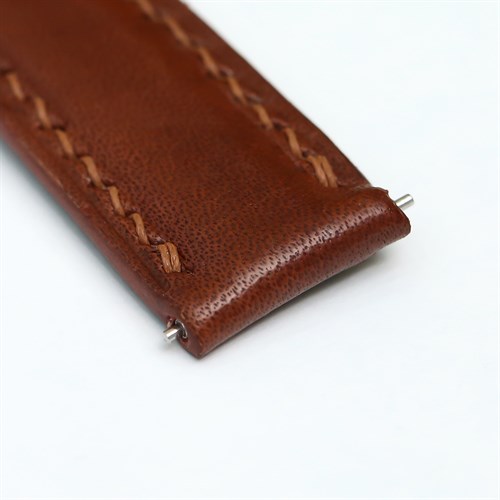 Dây da tổng hợp đồng hồ 16mm DVM5K1 Nâu Màu Nâu