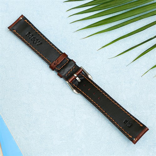 Dây da đồng hồ 18 mm nâu DVM5K1 Màu Nâu nhạt