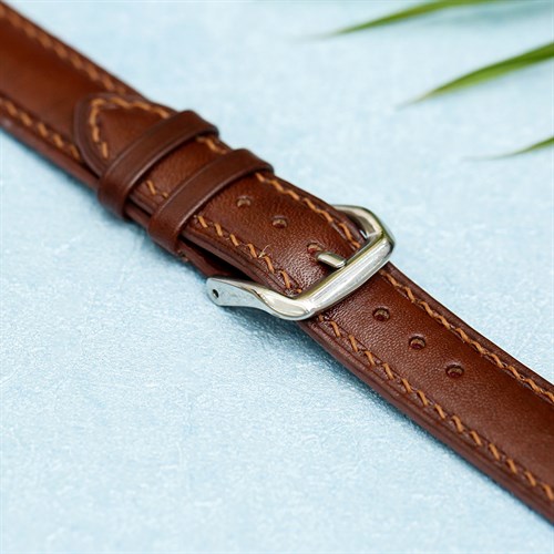 Dây da đồng hồ 18 mm nâu DVM5K1 Màu Nâu nhạt