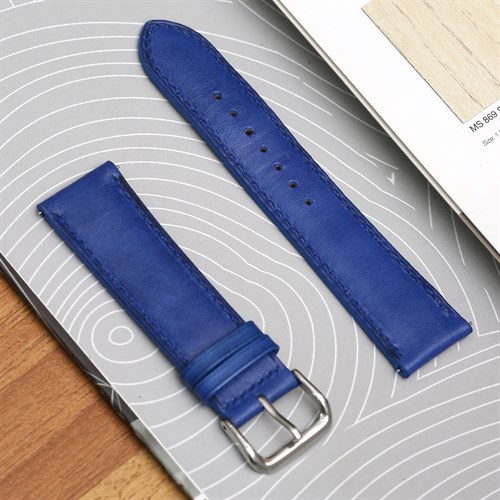 Dây da đồng hồ 22mm DVM6K1 Xanh dương Màu Xanh Dương