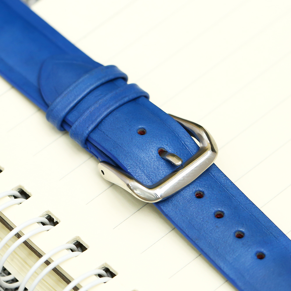 Dây da đồng hồ 18 mm xanh dương DVM6K3