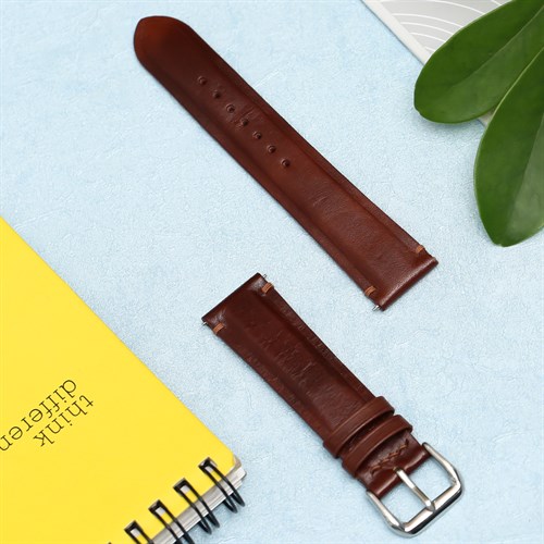 Dây da đồng hồ DVM6K5 Nâu nhạt size 24mm Màu Nâu nhạt