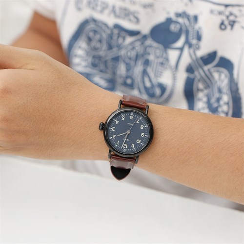 Dây da đồng hồ DVM6K5 Nâu nhạt size 24mm Màu Nâu nhạt