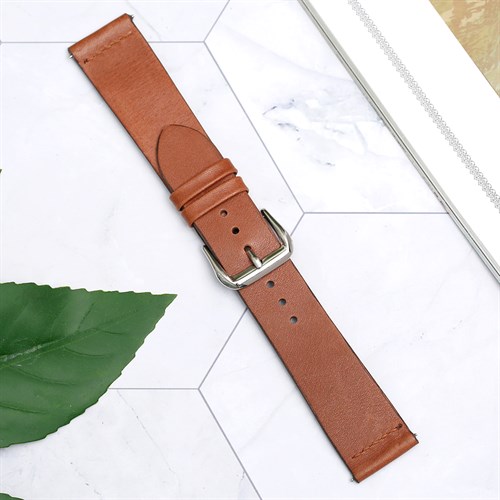 Dây da đồng hồ 20 mm nâu SAM1K3 Màu Nâu nhạt