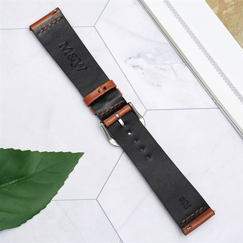 Dây da đồng hồ 20 mm nâu SAM1K3 Màu Nâu nhạt