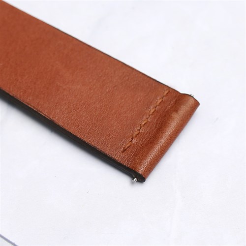 Dây da đồng hồ 20 mm nâu SAM1K3 Màu Nâu nhạt