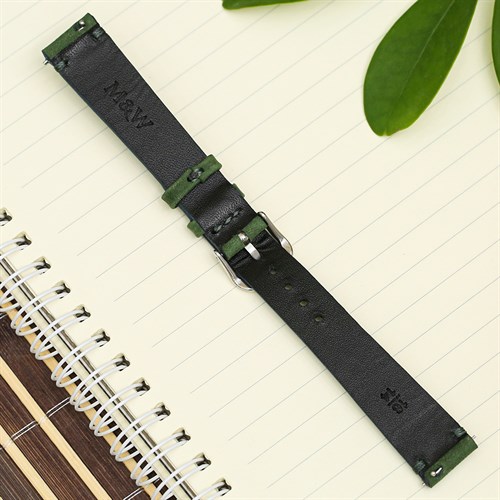 Dây da tổng hợp đồng hồ 16mm SAM1K5 Xanh lá Màu Xanh lá