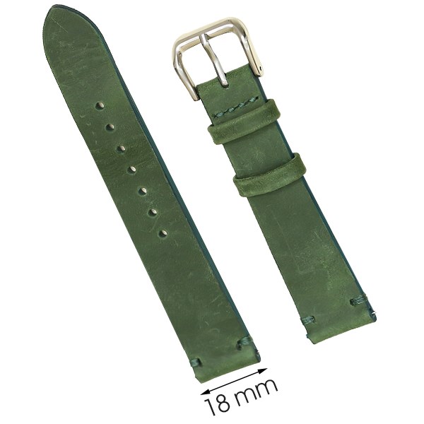 Dây da đồng hồ 18 mm xanh lá cây SAM1K5