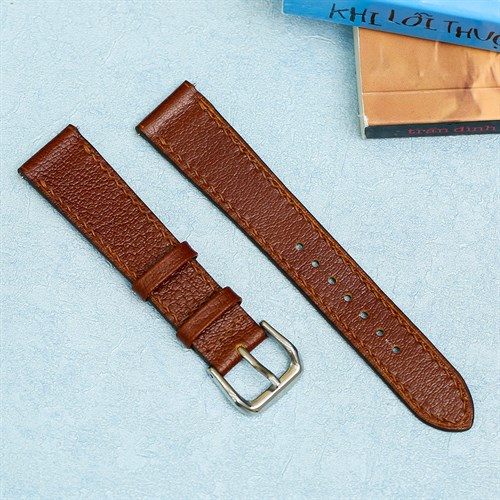 Dây da tổng hợp đồng hồ 18mm CKM1K1 Nâu Màu Nâu