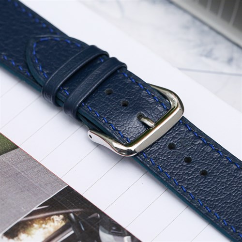 Dây da đồng hồ 22 mm xanh dương CKM1K1 Màu Xanh Dương