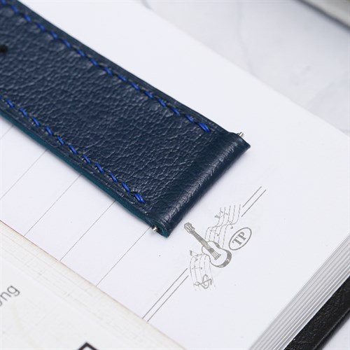 Dây da đồng hồ 22 mm xanh dương CKM1K1 Màu Xanh Dương