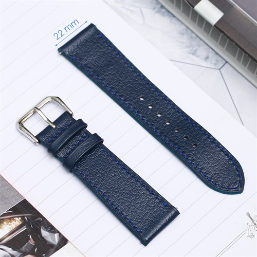 Dây da đồng hồ 22 mm xanh dương CKM1K1 Màu Xanh Dương