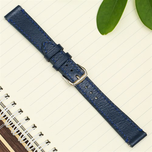 Dây da tổng hợp đồng hồ 16mm CKM1K2 Xanh dương Màu Xanh Dương