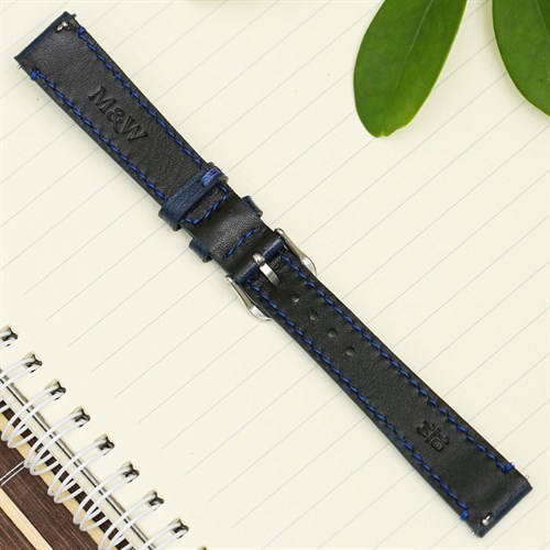 Dây da tổng hợp đồng hồ 16mm CKM1K2 Xanh dương Màu Xanh Dương