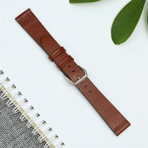 Dây da tổng hợp đồng hồ 16mm CKM1K3 Nâu Màu Nâu