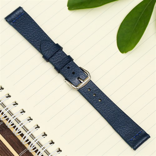 Dây da tổng hợp đồng hồ 16mm CKM1K3 Xanh dương Màu Xanh Dương