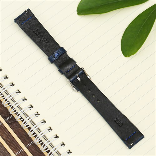 Dây da tổng hợp đồng hồ 16mm CKM1K3 Xanh dương Màu Xanh Dương