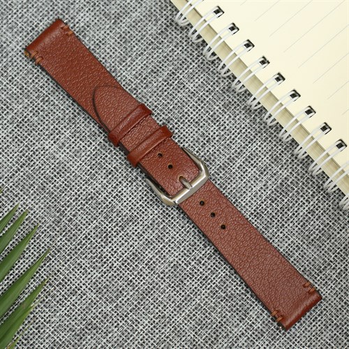 Dây da tổng hợp đồng hồ 18mm CKM1K6 Nâu Màu Nâu
