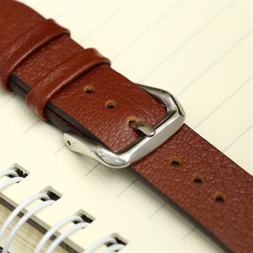 Dây da tổng hợp đồng hồ 18mm CKM1K6 Nâu Màu Nâu