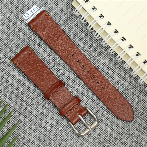 Dây da tổng hợp đồng hồ 18mm CKM1K6 Nâu Màu Nâu
