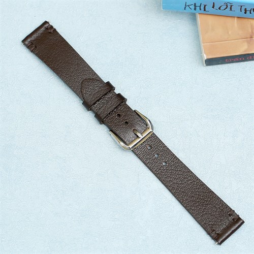 Dây da tổng hợp đồng hồ 18mm CKM1K6 Nâu Màu Nâu