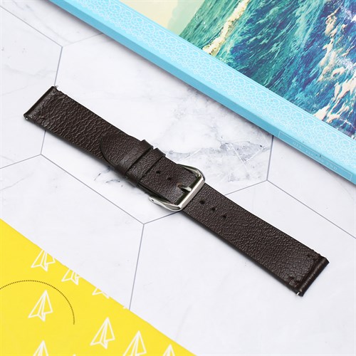 Dây da đồng hồ 20 mm nâu CKM1K6 Màu Nâu đậm