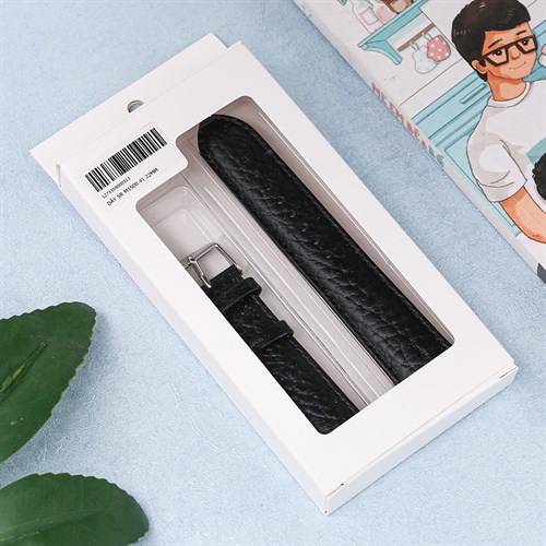 Dây da đồng hồ 20mm M1500.41 Đen Màu Đen