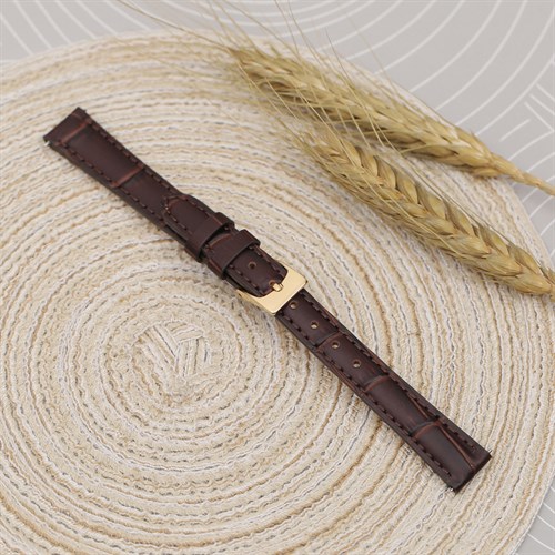 Dây da đồng hồ 12mm L016-01-12 Nâu Màu Nâu