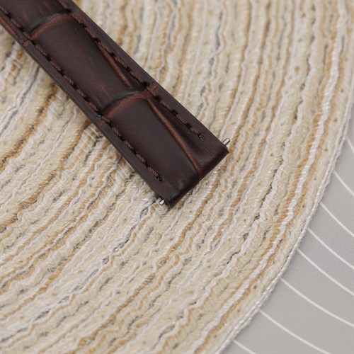 Dây da đồng hồ 12mm L016-01-12 Nâu Màu Nâu