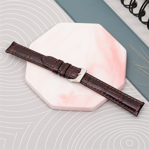 Dây da đồng hồ 14mm L002-02-14 Nâu Màu Nâu