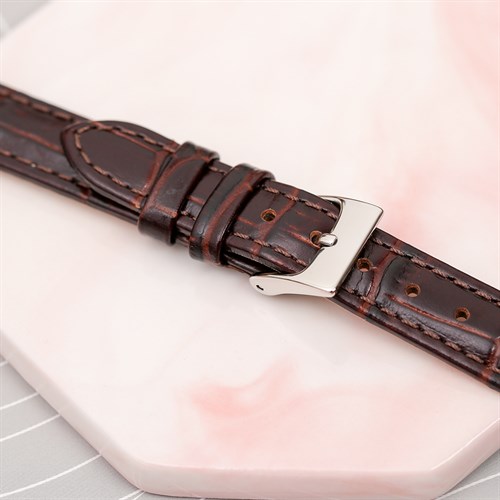 Dây da đồng hồ 14mm L002-02-14 Nâu Màu Nâu