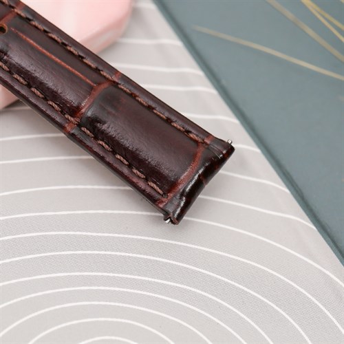 Dây da đồng hồ 14mm L002-02-14 Nâu Màu Nâu