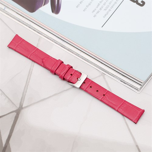 Dây da đồng hồ 14mm L007-02-14 Hồng Màu Hồng
