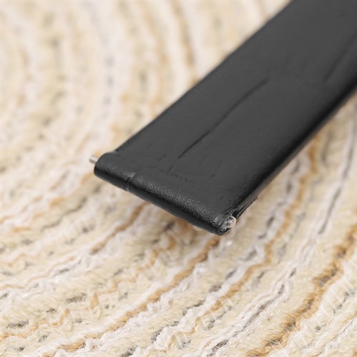 Dây da đồng hồ 14mm L012-02-14 Đen Màu Đen