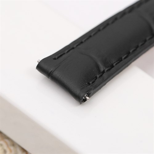 Dây da đồng hồ 14mm L021-02-14 Đen Màu Đen