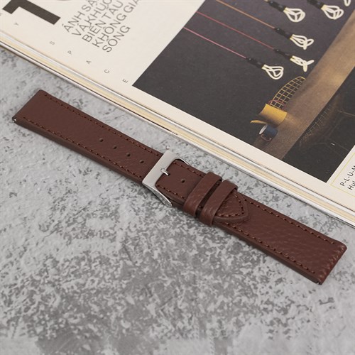 Dây da tổng hợp đồng hồ 20mm L022-05-20 Nâu Màu Nâu