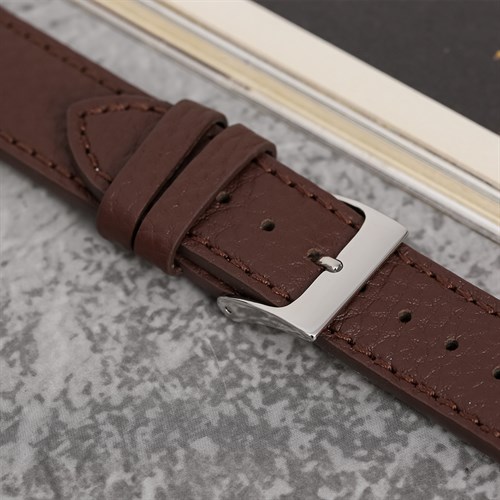 Dây da tổng hợp đồng hồ 20mm L022-05-20 Nâu Màu Nâu