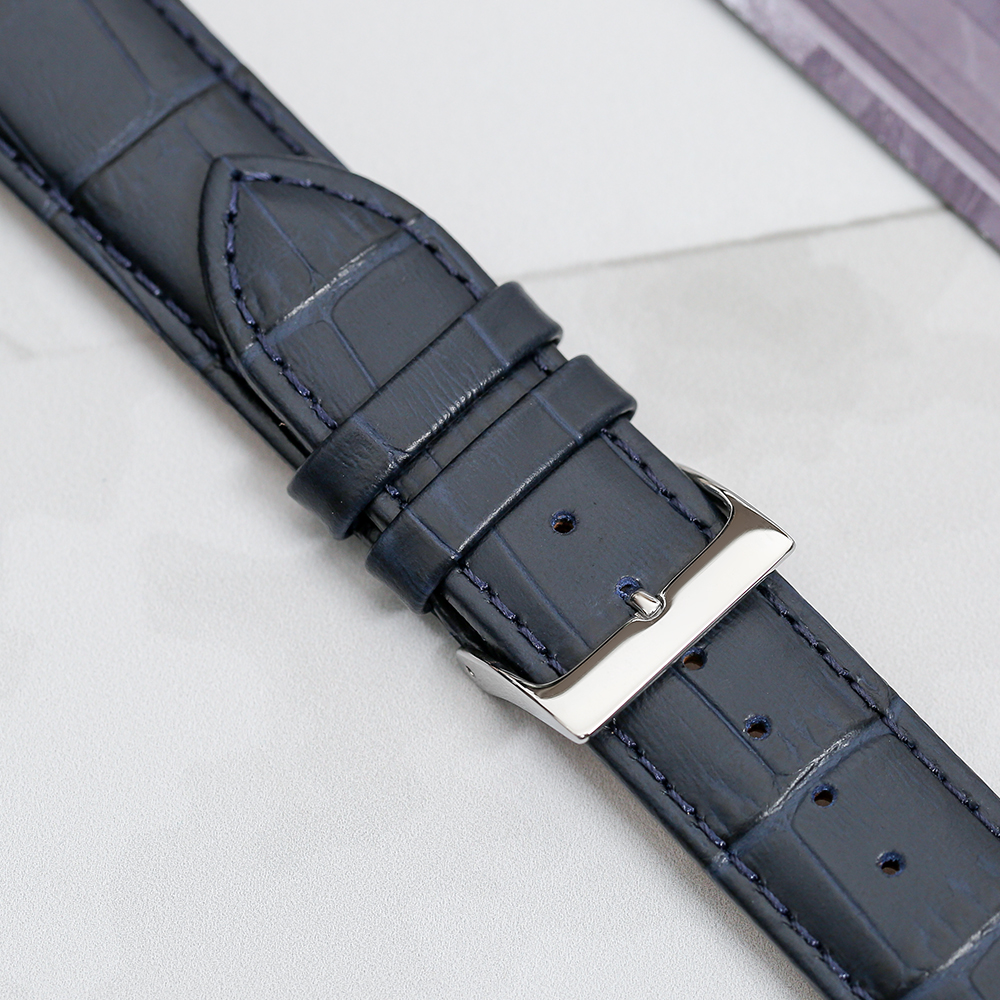 Bán dây da đồng hồ 22 mm xanh dương L003-06-22