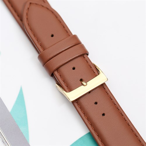 Dây da đồng hồ 22mm L010-06-22 Nâu Màu Nâu