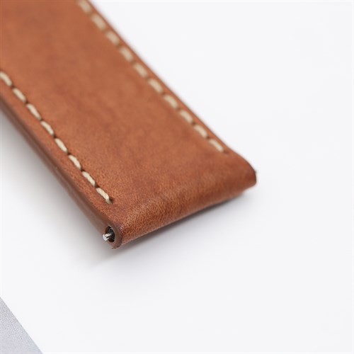 Dây da tổng hợp đồng hồ 22mm L018-06-22 Nâu Màu Nâu