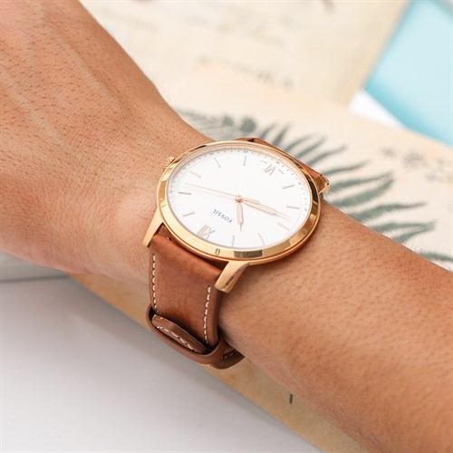 Dây da tổng hợp đồng hồ 22mm L018-06-22 Nâu Màu Nâu