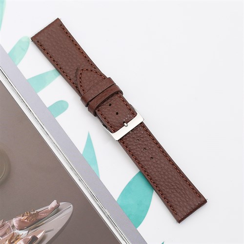 Dây da tổng hợp đồng hồ 22mm L022-06-22 Nâu Màu Nâu